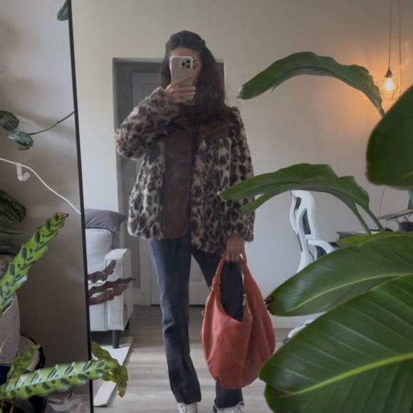 Catimini Leopard Print Teddy Jacket with Brown Details - Picture 10 of 10